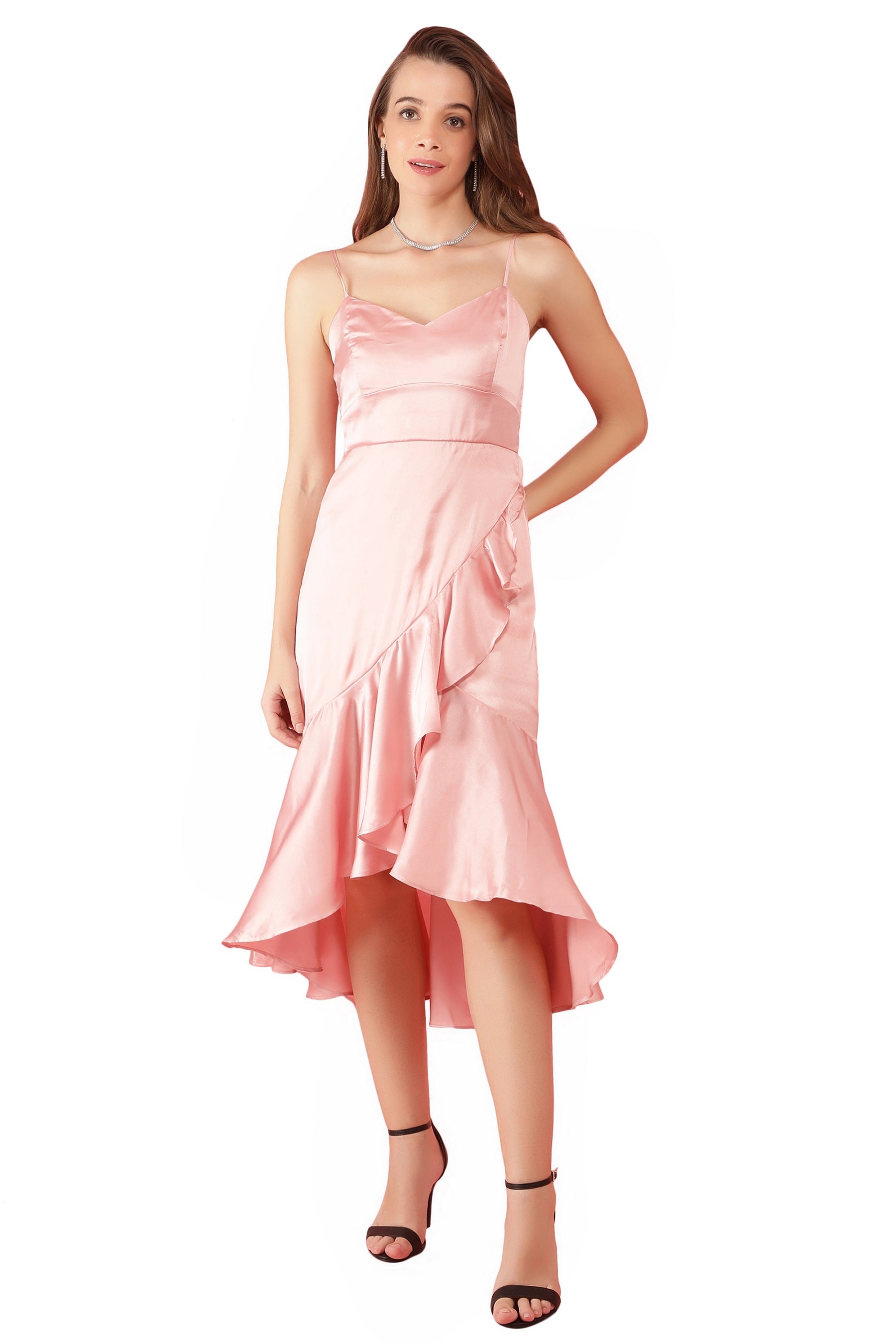 Western ruffle hot sale dress