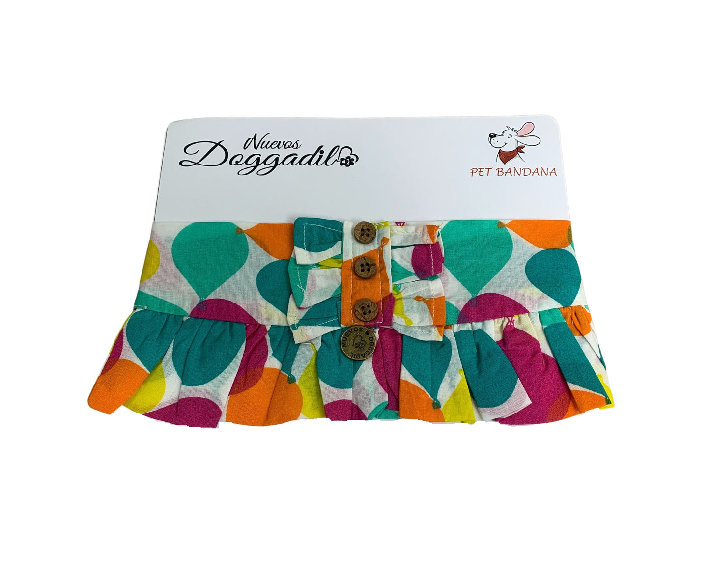 NUEVOS DOGGADIL Printed Cotton Frilled Pet Bandana | Frill Bib for Dog and Cat | Pet Neck Scarf_ Multi Color