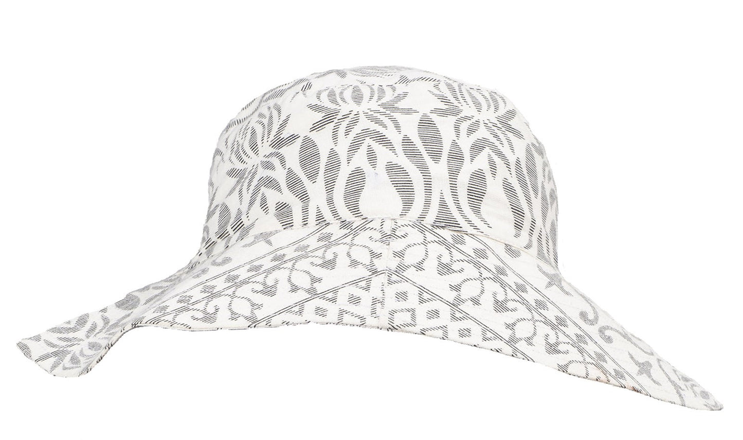 NUEVOSDAMAS Women Floral Printed Beige Sun Hat