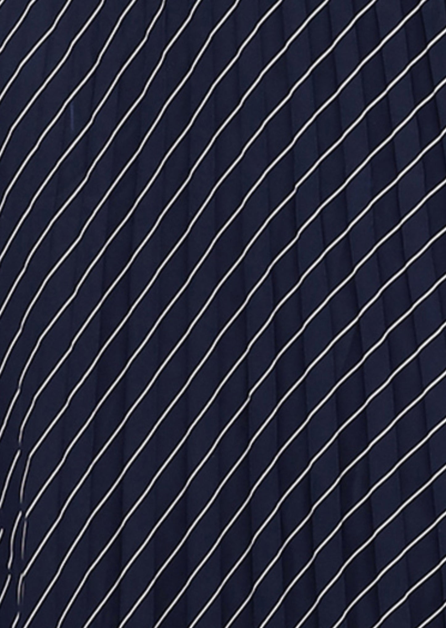 Women's Stripe Print High Waist Skirt Pleated A-line Long Skirt Beach Elasticated Navy Blue Midi Skirt