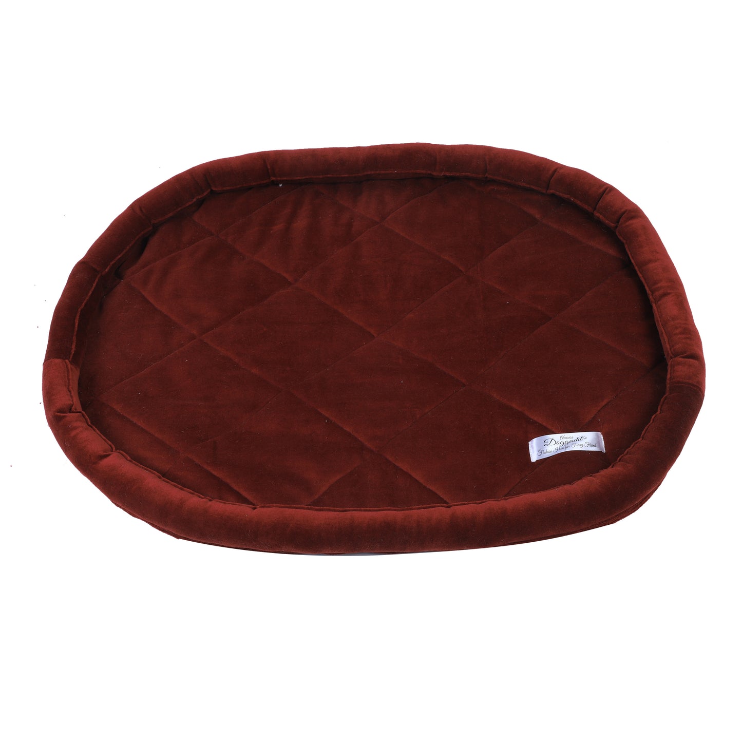 NUEVOS DOGGADIL Velvet Bolster Pet Bed | Washable Padded Pet Bed| Light Weighted Dog Bolster Mat Maroon