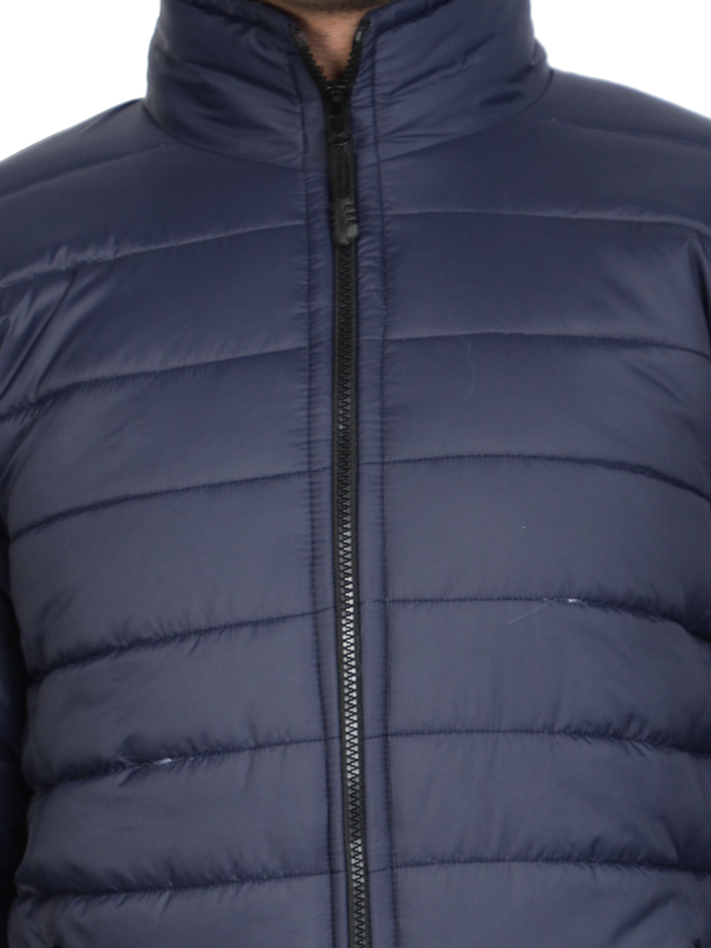 NUEVOSPORTA Men's Winter Solid Blue Quilted Puffer jacket