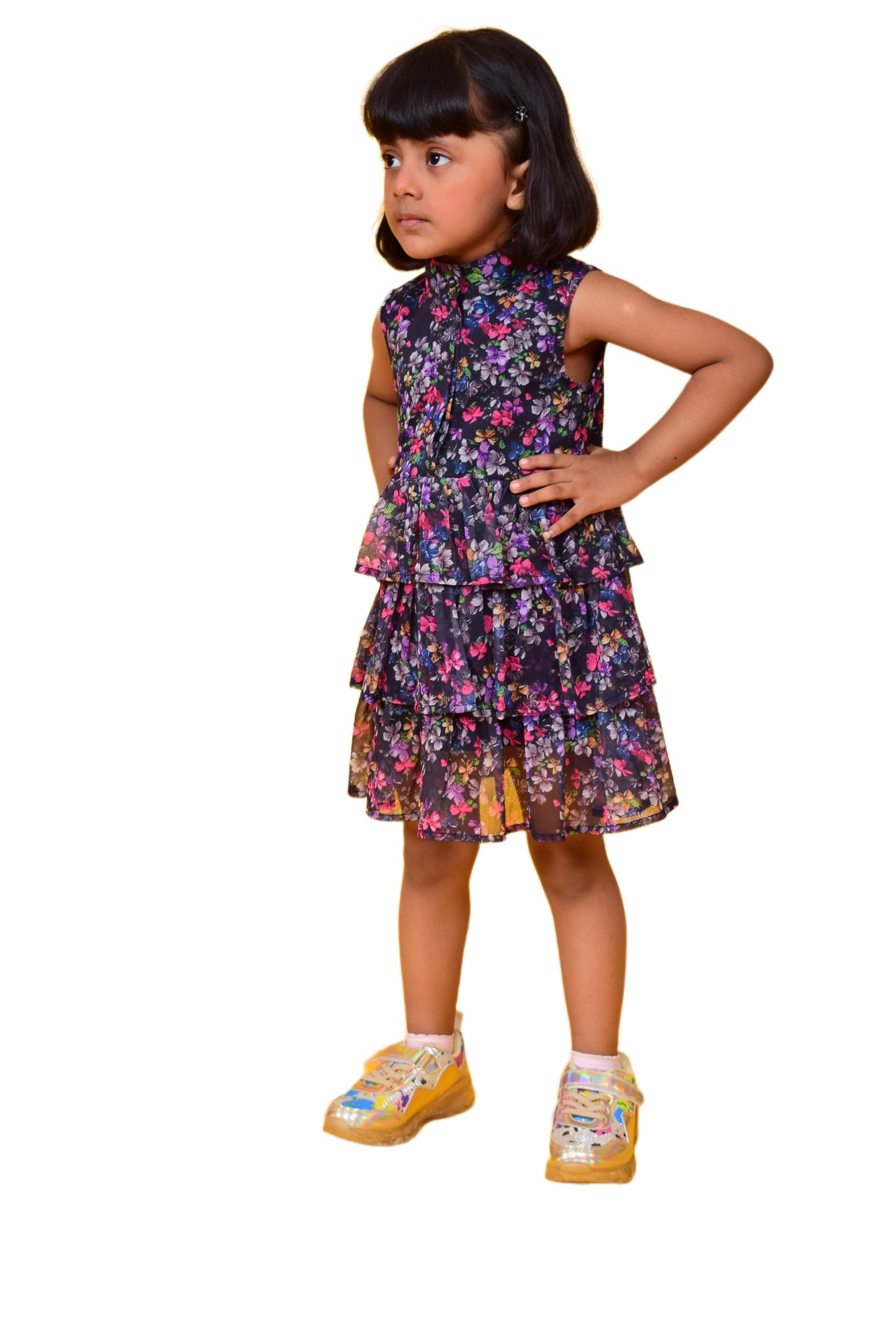 Girls Above Knee Casual Dress  (Multicolor, Sleeveless) freeshipping - NUEVOSDAMAS