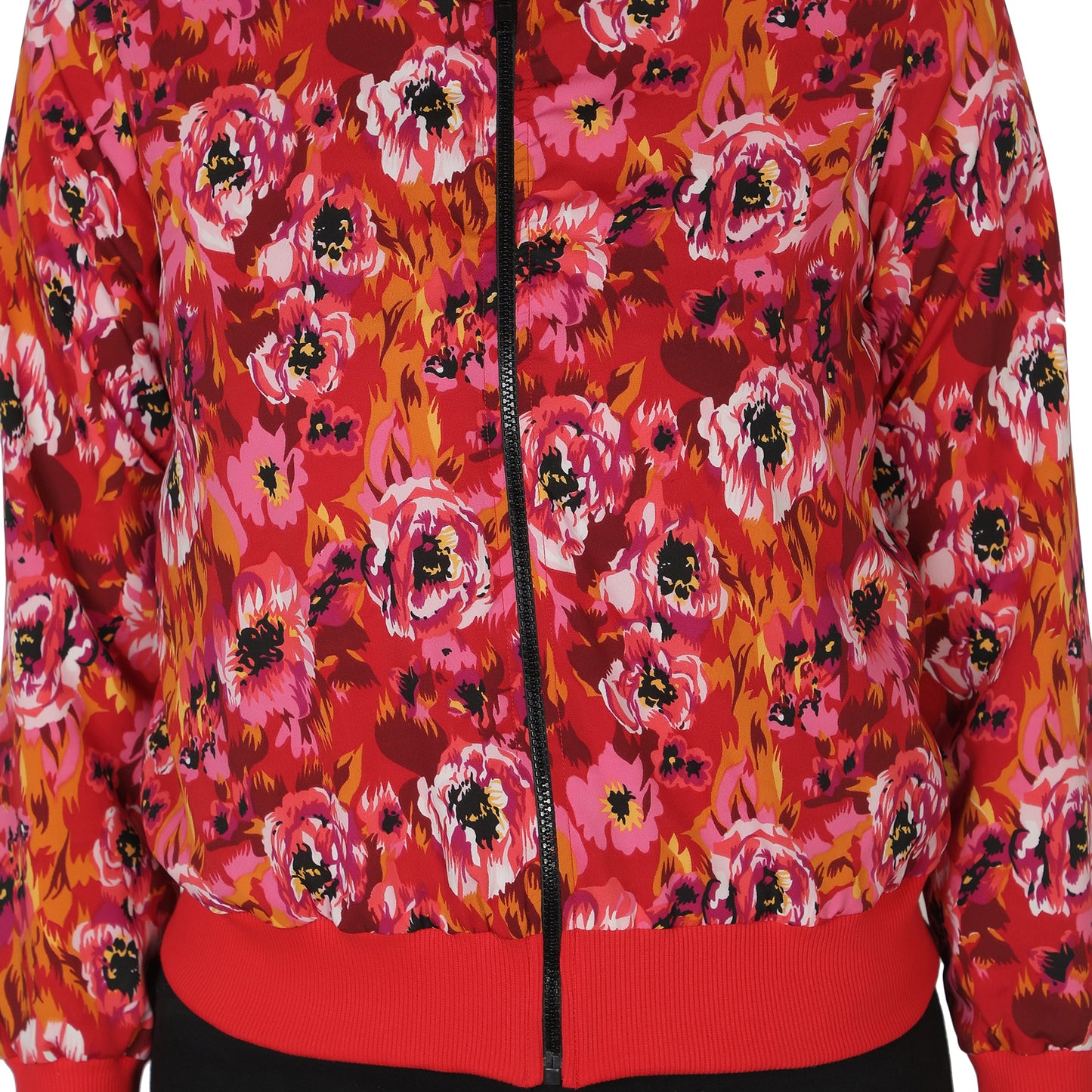 NUEVOSDAMAS Women Full sleeve Multi Floral Printed Bomber Jacket