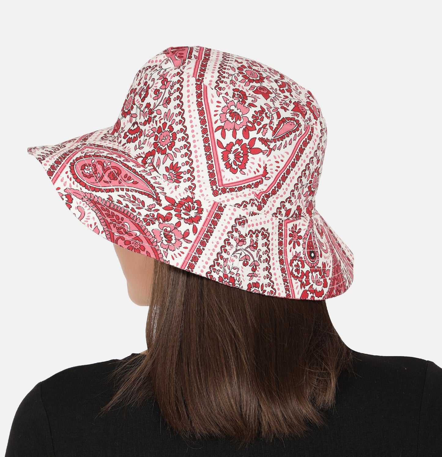 NUEVOSDAMAS Women Cotton Floral Printed Sun Hat