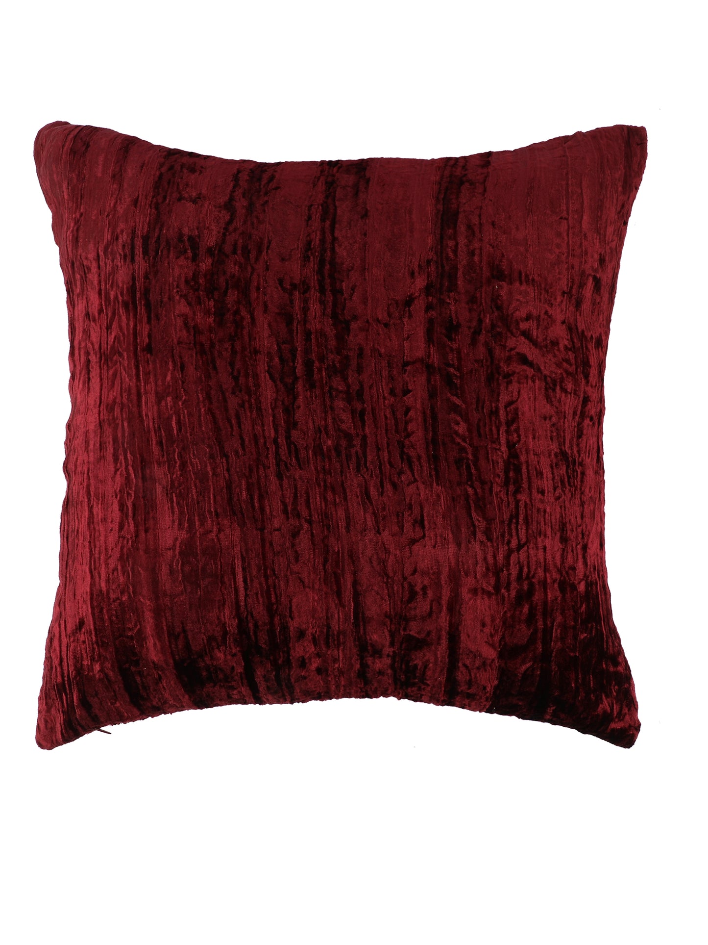 NUEVOSGHAR Velvet Foil Printed Cushion Cover (Set of 2) | Square Cushion Cover for Bed/Couch/Chair | Decorative Cushion Cover | (18x18 Inch) 18x18 Inch_ Maroon