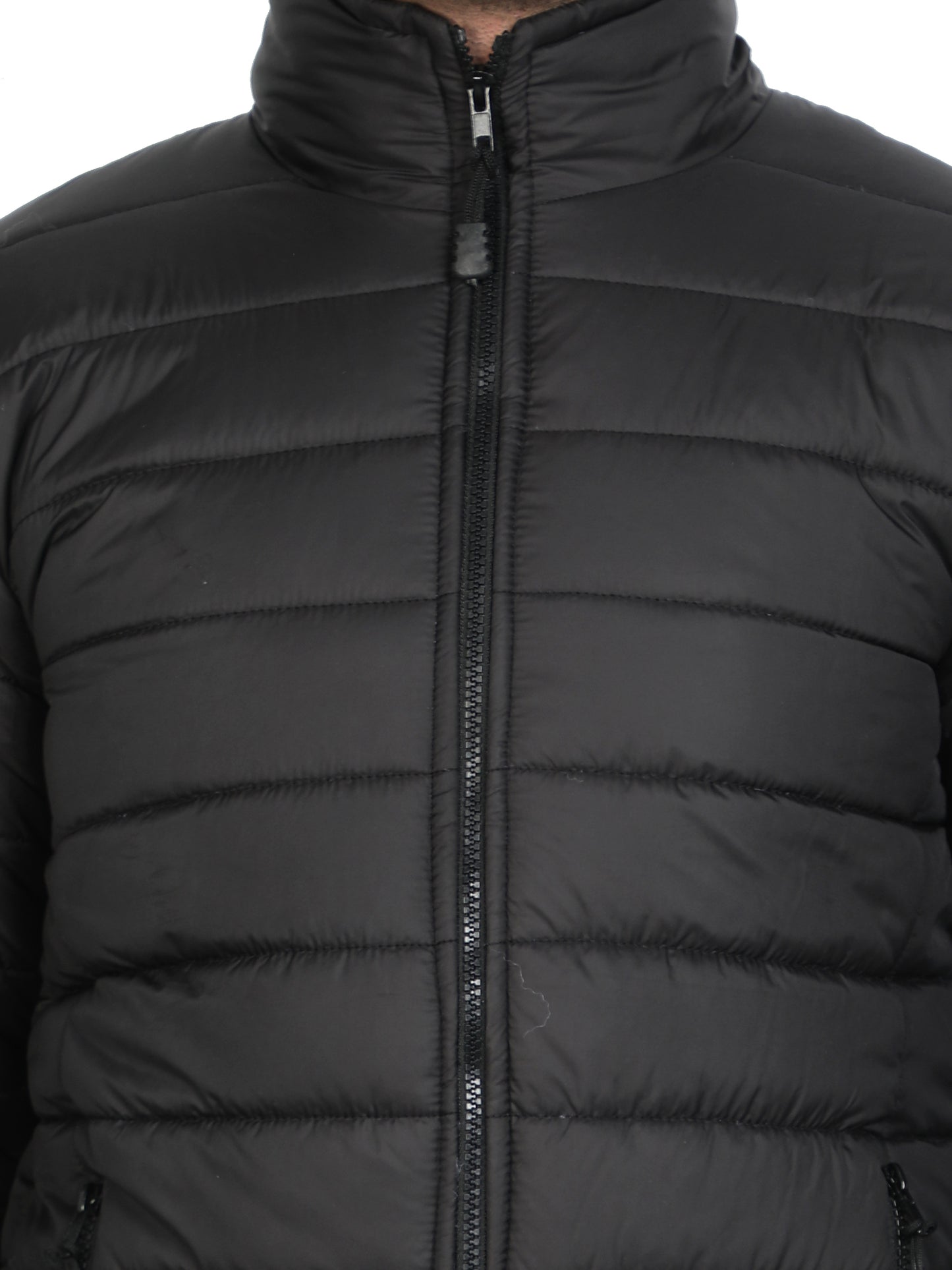 NUEVOSPORTA Men's Winter Solid Black Quilted Puffer jacket