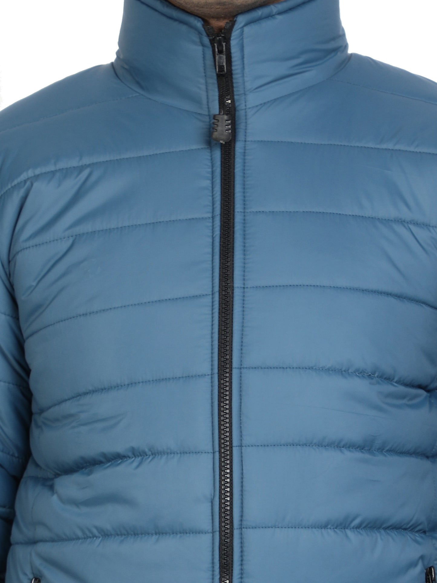 NUEVOSPORTA Men's Winter Solid Teal Quilted Puffer jacket