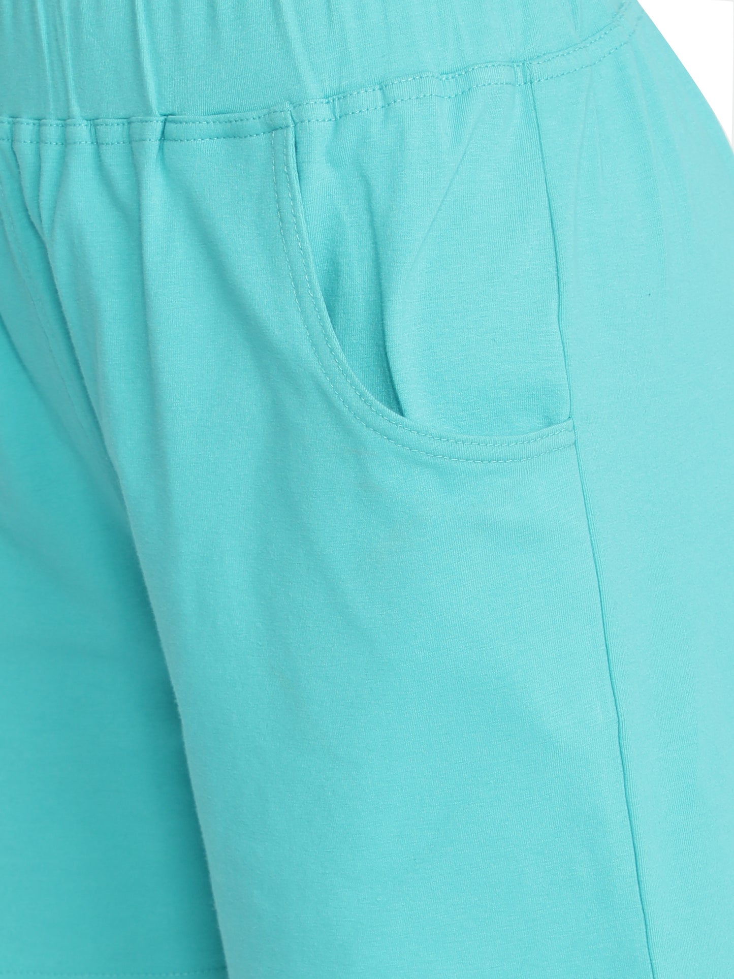 Solid Women Light Blue Regular Shorts freeshipping - NUEVOSDAMAS