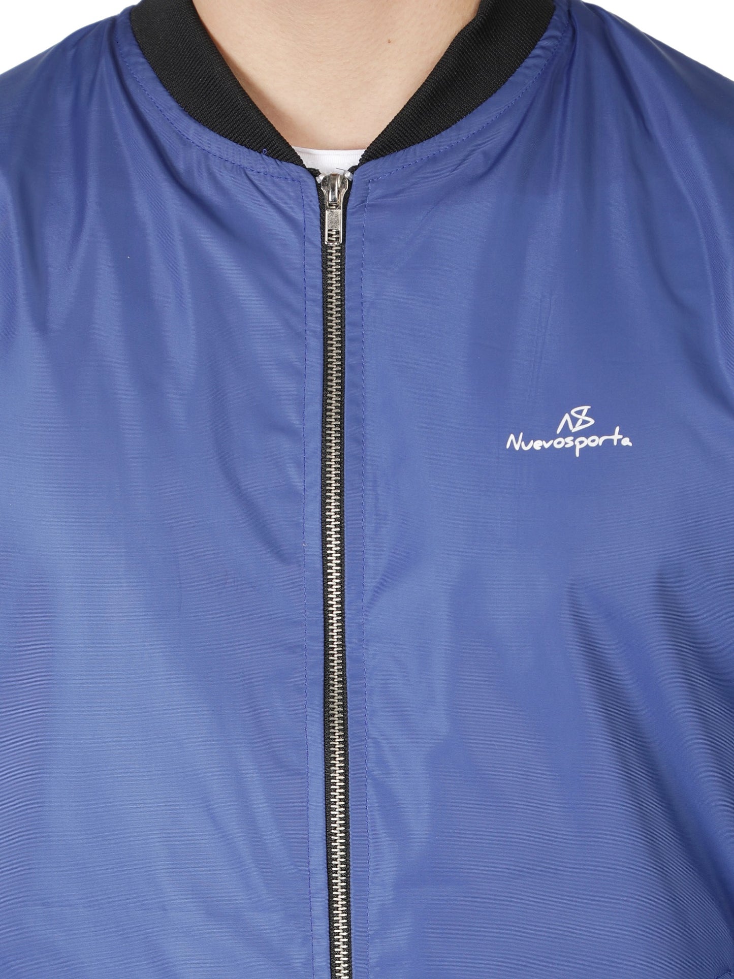 NUEVOSPORTA Men's Winter Solid Blue Windcheater jacket