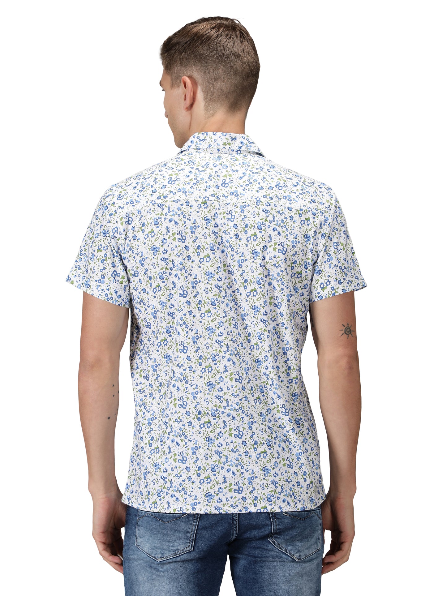 NUEVOSPORTA Men's Rayon Printed Shirt  I HD Tropical Print Summer Wear Shirt