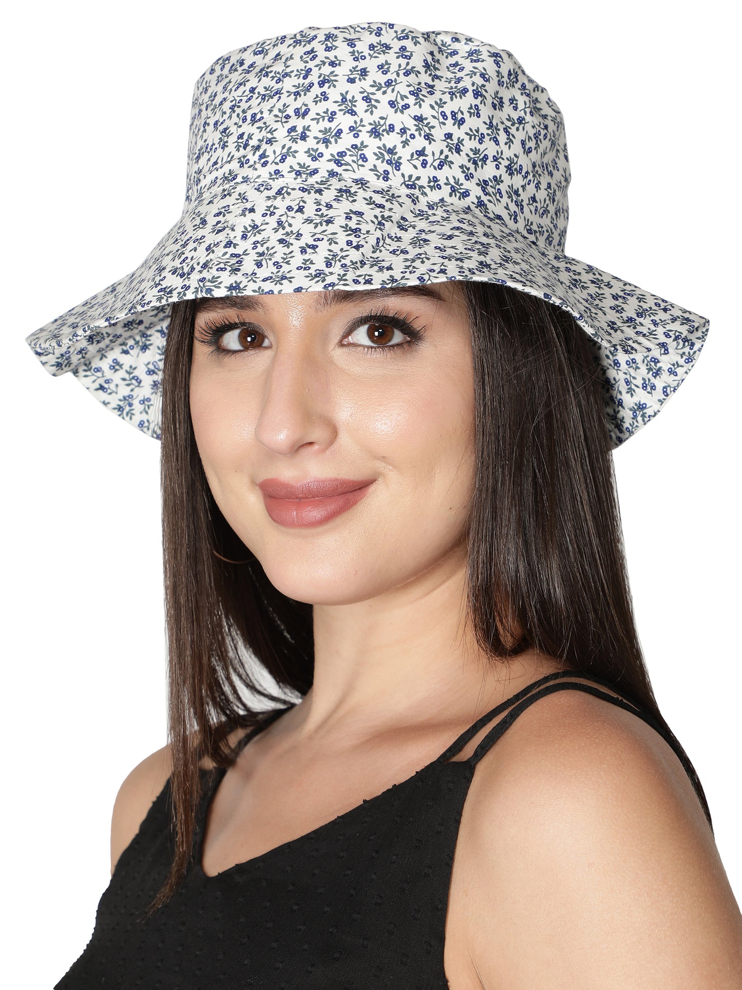 Women Cotton Floral Printed Sun Hat