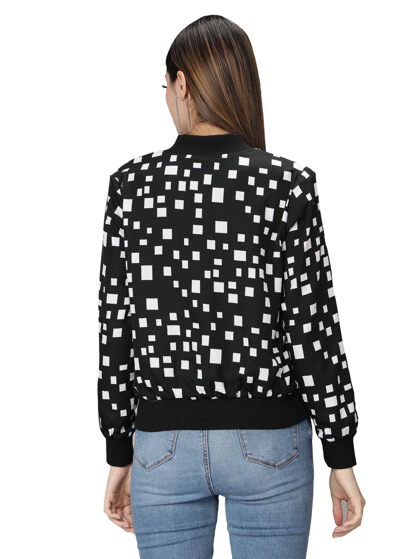 NUEVOSDAMAS woman's blouson Jacket Black White