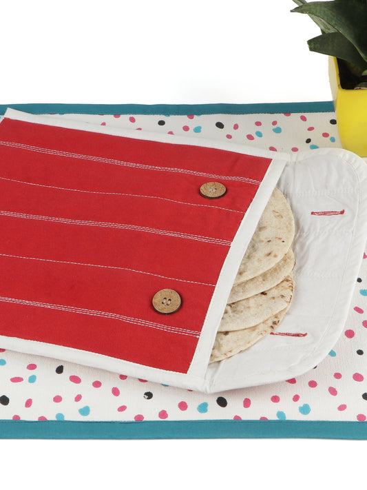 NUEVOSGHAR Pure Cotton Round Shape Roti/Chapati Cover |Chapati Cloth Cover | Cotton Traditional Roti Warmer |Tortillas Cover| Kitchen Roti Keeper.