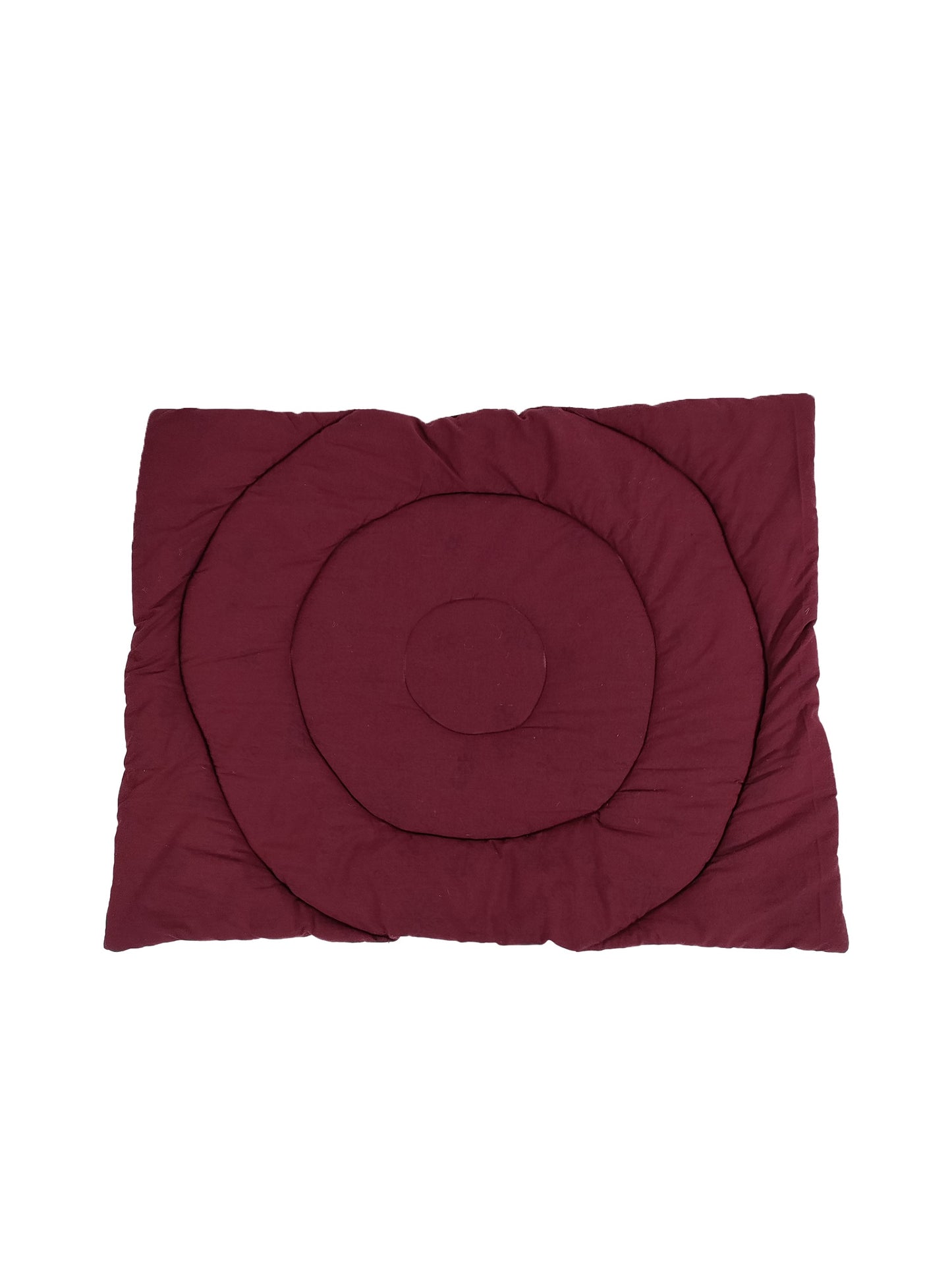 NUEVOS DOGGADIL Solid Cotton Quilted Rectangle Pet Bed Mattress | Washable Padded Pet Bed| Light Weighted Dog Mattress Maroon