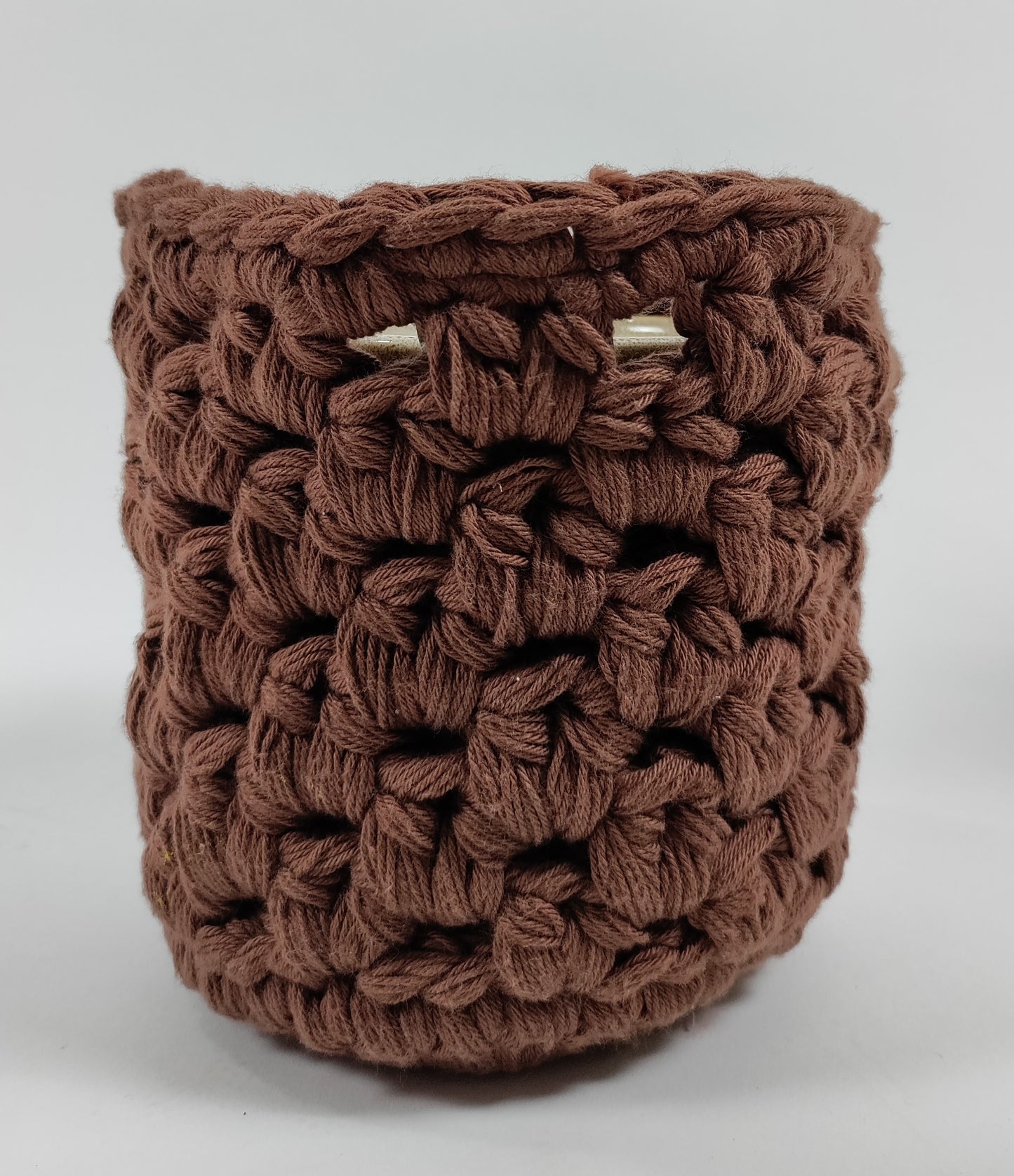 NUEVOSGHAR Solid Handmade Cotton Crochet Plant Pot Cover | Hand Crafted Woven Washable Cover for Plant Pot | Home Decorative Bag for Pot/Container |