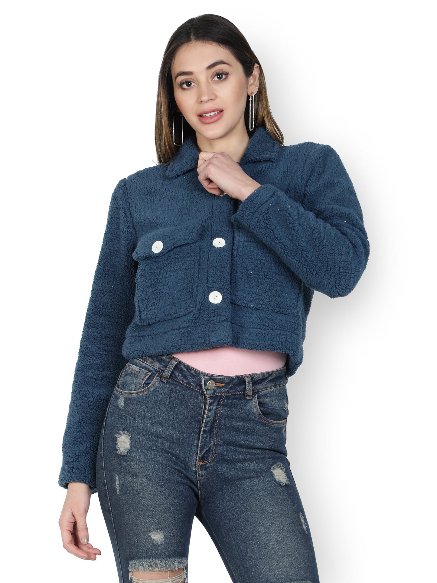 Nuevosdamas Woman's Regular Jacket Blue