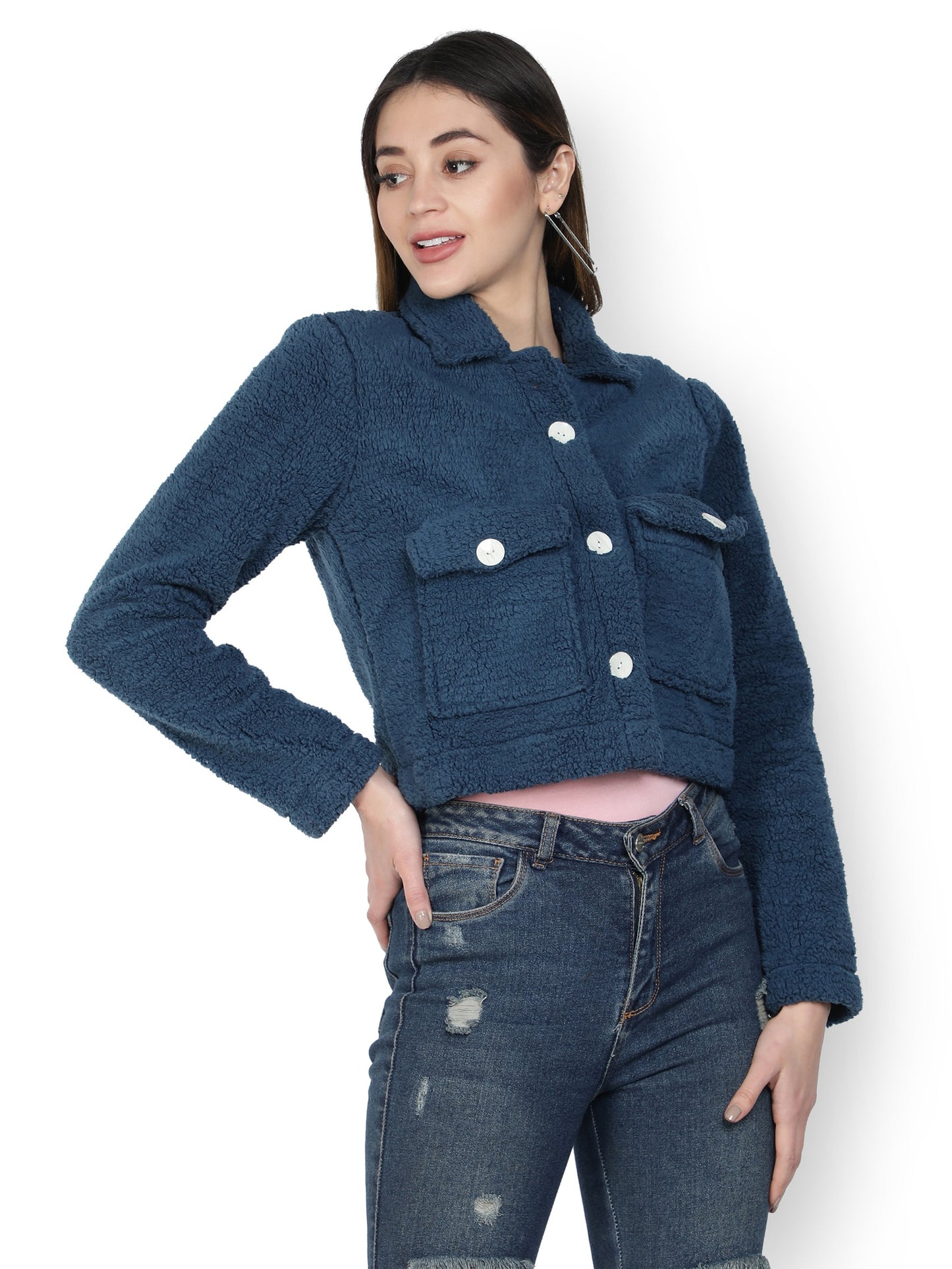 Nuevosdamas Woman's Regular Jacket Blue