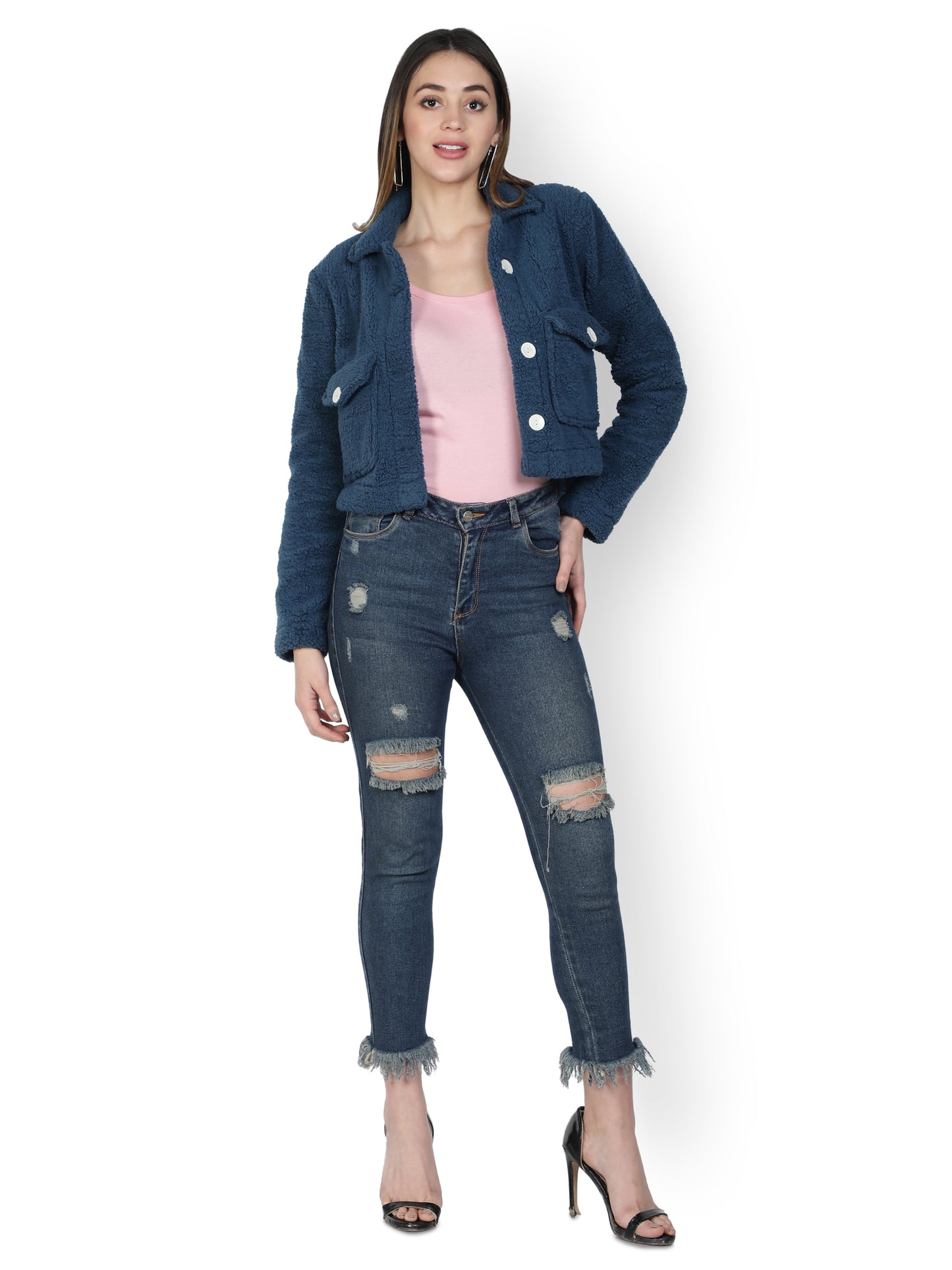 Nuevosdamas Woman's Regular Jacket Blue