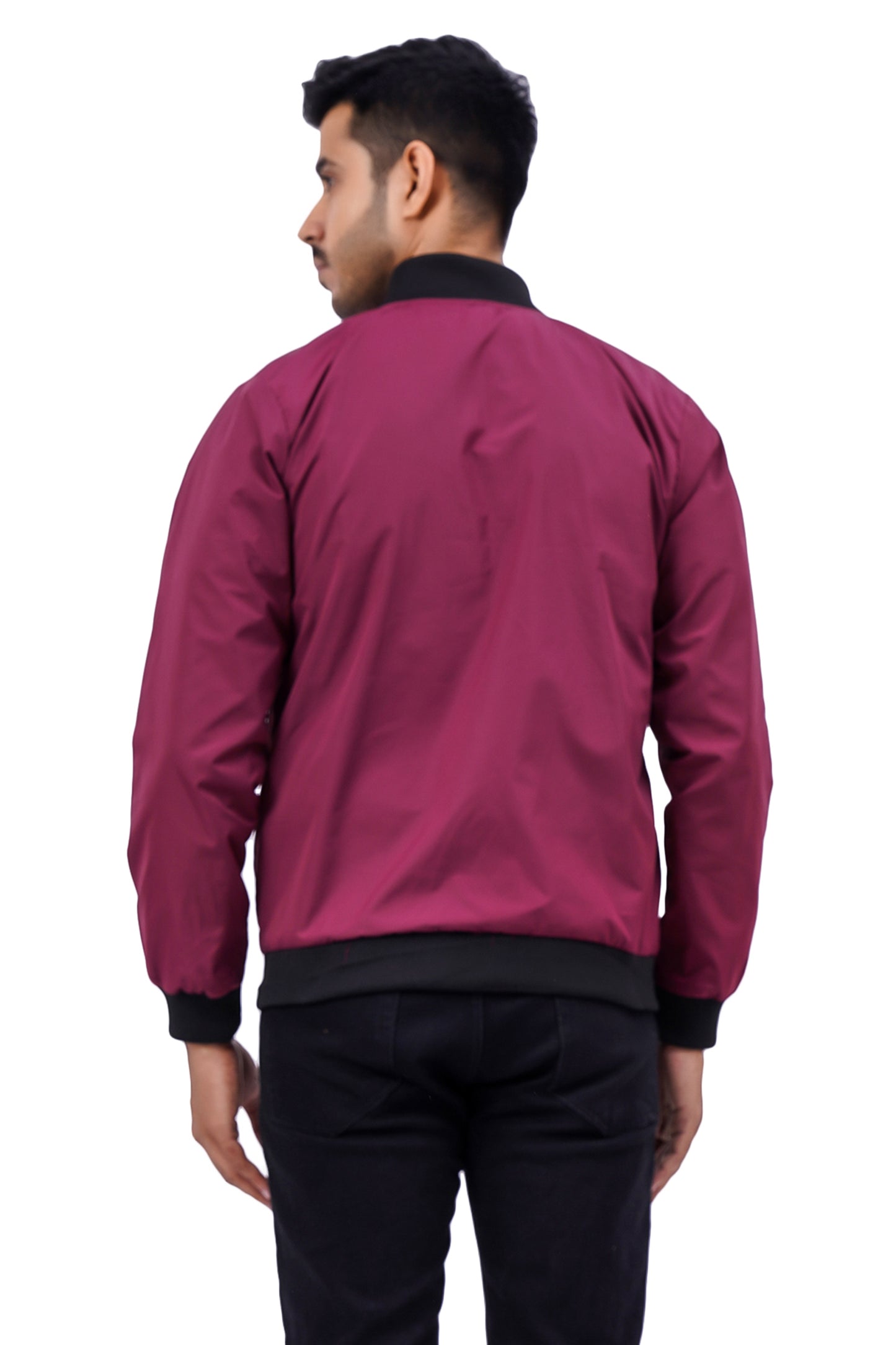 NUEVOSPORTA Men's Winter Solid Maroon Windcheater jacket