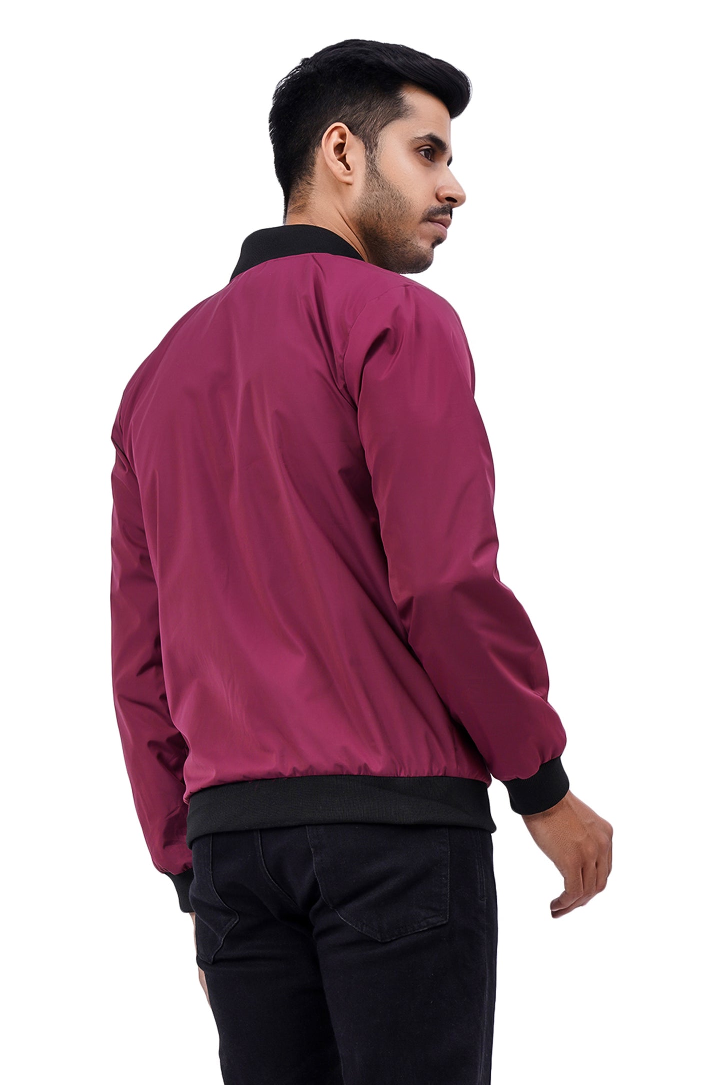 NUEVOSPORTA Men's Winter Solid Maroon Windcheater jacket