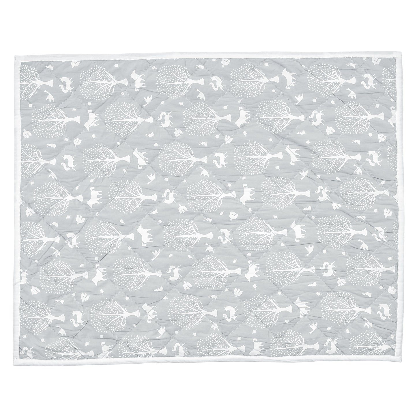 NUEVOSGHAR Printed Super Soft Baby Blanket Cum Mattress (0-36 Months)_Grey