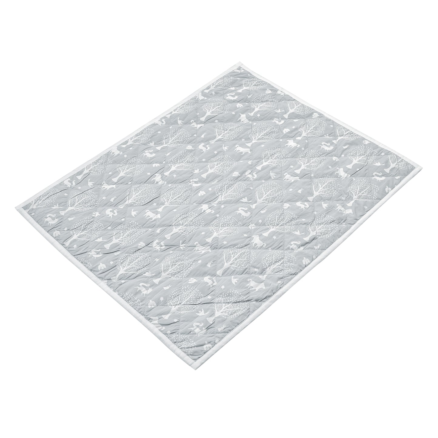 NUEVOSGHAR Printed Super Soft Baby Blanket Cum Mattress (0-24 Months)_Grey