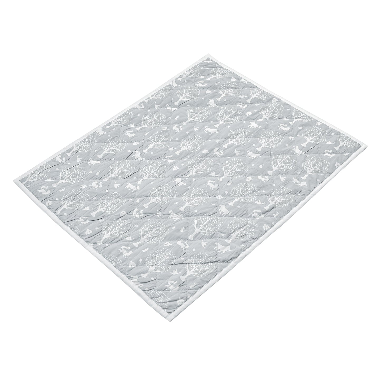 NUEVOSGHAR Printed Super Soft Baby Blanket Cum Mattress (0-36 Months)_Grey