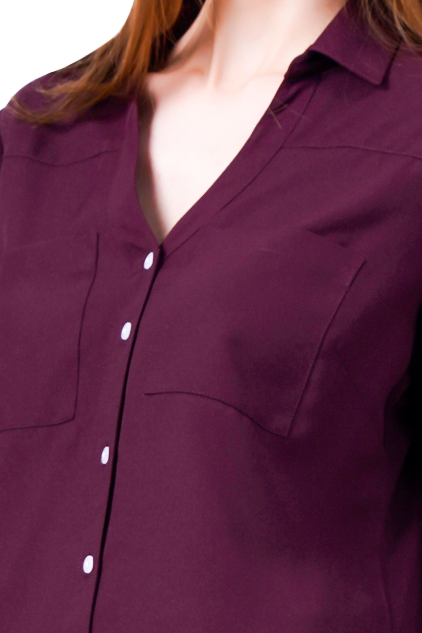 NUEVOSDAMAS Solid Wine Casual/Formal Women Full Sleeve Shirt
