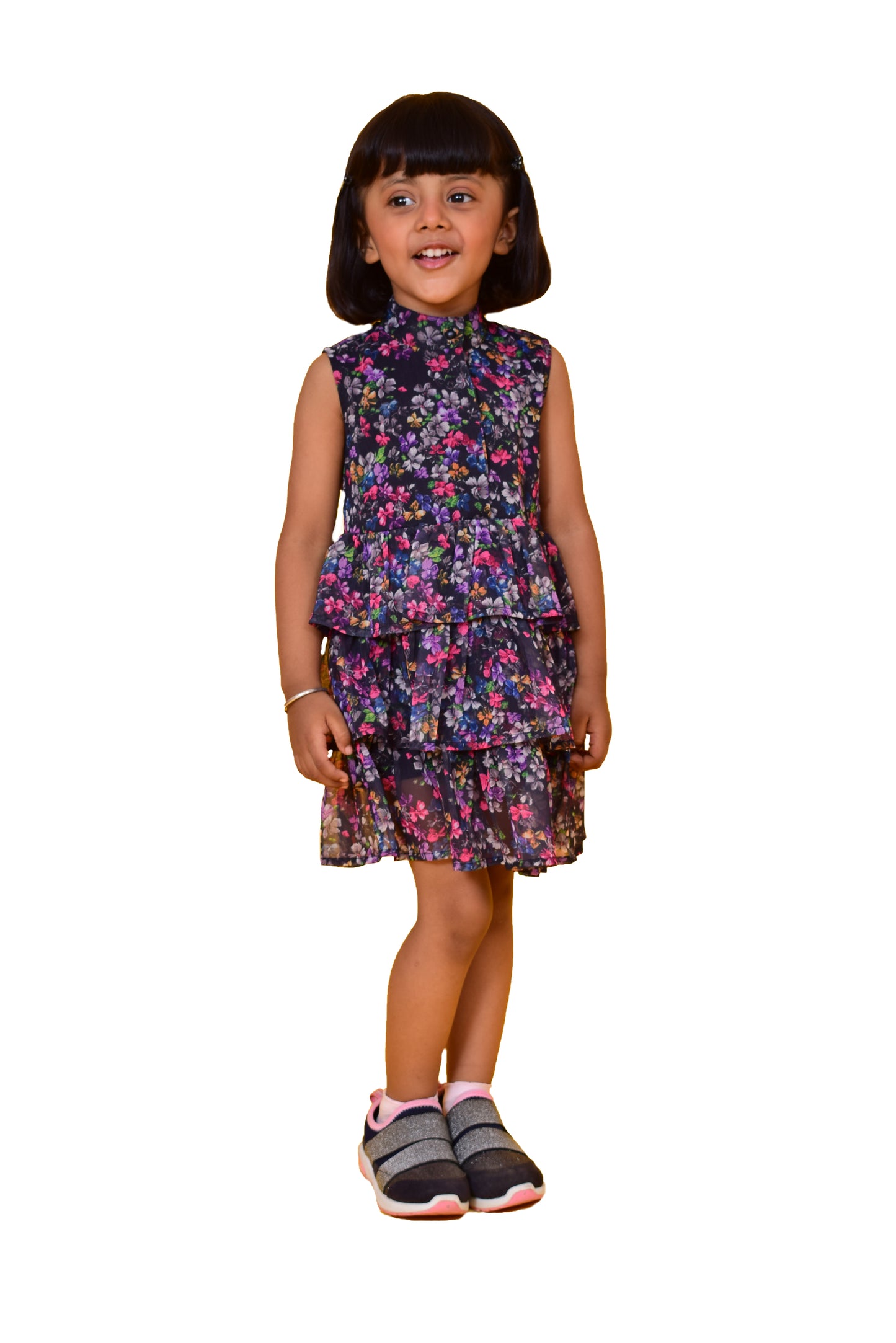 Girls Above Knee Casual Dress  (Multicolor, Sleeveless) freeshipping - NUEVOSDAMAS