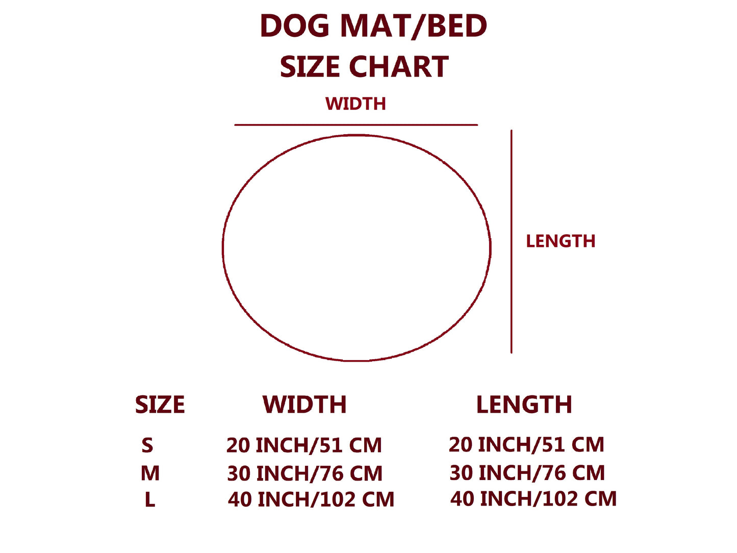 Velvet Pet Bed Mattress | Soft Cozy Fluffy Round Flat Bed | Washable Padded Pet Bed| Light Weighted Dog Flat Mat Black/ Maroon