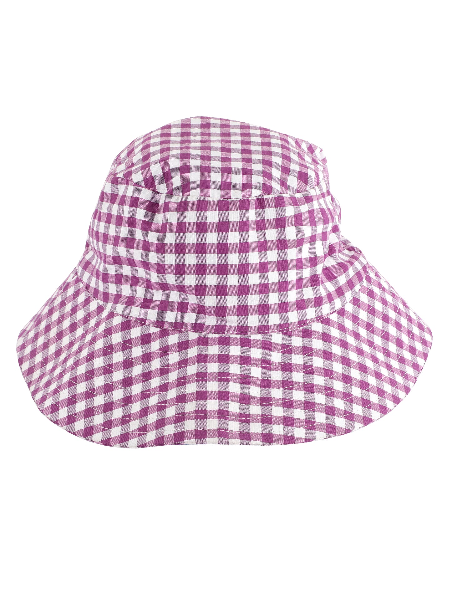 NUEVOSDAMAS Women Cotton Yarn Dyed Check Sun Hat